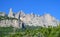 Beautiful unusual shaped mountain rock formations of Montserrat, Spain