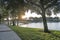 Beautiful Uptown Park and Lakes at Altamonte Springs Florida with walkways