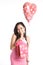 Beautiful valentine asian woman