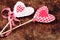 Beautiful valentines day background with red hearts and decora