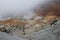 Beautiful valley of Jigokudani or "Hell Valley", located just Hokkaido Japan