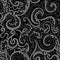 Beautiful vector endless floral texture with figured curling lines and decorative linear ornaments