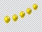 Beautiful vector growth chart in shape of golden realistic party balloons flying up