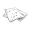 Beautiful vector hand drawn Cheese Illustration.