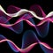 Beautiful vector multicolored waves