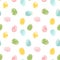 Beautiful vector seamless pattern with watercolor colorful easter eggs, Stock illustration.