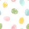 Beautiful vector seamless pattern with watercolor colorful easter eggs, Stock illustration.