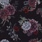 Beautiful vector seamless pattern with watercolor dark blue, red and black dahlia hydrangea flowers. Stock illustration.