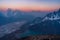 Beautiful veiw from top of Gokyo Ri view point at sunset, Himalaya mountains in Everest base camp trekking, Nepal