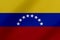 Beautiful VENEZUELA waving flag illustration