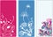 Beautiful vertical floral bookmarks and banners