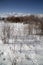 Beautiful vertical mountain snow scape in Utah\'s Rocky Mountains