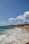 Beautiful vertical shot  of Cannes Beach on a glorious sunny June day