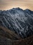 Beautiful vertical shot of snowy mountains in Central Otago in New Zealand