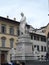 Beautiful vertical shot of the statue of Dante Alighieri in Florence, Italy