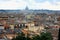 Beautiful Vibrant image Panorama of Rome and St. Peter`s Basilic