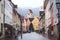 Beautiful vibrant multicolored downtown picture of street in Fussen, Bayern, Bavaria, Germany