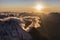 Beautiful vie from Tete Rousse refuge in the French Alps, Chamonix Mont-Blanc, France. Scenic image of hiking concept. Perfect