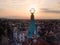 Beautiful view from above. amazing timing and angle while Sunset. photo captured in the old part of Krakow city. Poland, Europe.