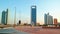 Beautiful view of Abu Dhabi city corniche, towers and architecture