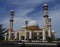 Beautiful view of Achmad Bakrie mosque in Kisaran, North Sumatera, Indonesia