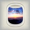 Beautiful View in the aircraft\'s porthole