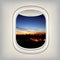Beautiful View in the aircraft\'s porthole