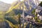 Beautiful view of Alpine Hallstatt town and Hallstattersee lake. Salzkammergut, Austria.