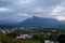 Beautiful view of the Alps from Hohensalzburg fortress, panorama Salzburg