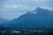 Beautiful view of the Alps from Hohensalzburg fortress, panorama Salzburg