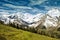 Beautiful view of Alps mountains. Spring in National Park Hohe Tauern, Austria.