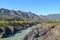 Beautiful view of the Altai Mountains and Katun river