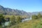 Beautiful view of the Altai Mountains and turquoise katun river