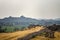 Beautiful view of the amazing Hampi`s ruins. Group of Monuments at Hampi, Karnataka, India