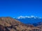 Beautiful view of the amazing maountain and hills around the Kuri Village, Kalinchowk, Nepal with the amazing valleys at 11,000