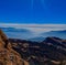 Beautiful view of the amazing maountain and hills around the Kuri Village, Kalinchowk, Nepal with the clouds in the background at