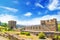 Beautiful view of the ancient fortress Tsarevets in the mountains, in Veliko Tirnovo, Bulgaria