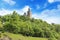 Beautiful view of the ancient fortress Tsarevets in the mountains, in Veliko Tirnovo, Bulgaria