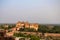 Beautiful view of ancient hinduistic temples in Orchha, India