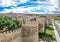 Beautiful view of the ancient walls of Avila, Castilla y Leon, Spain