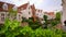 Beautiful View Of Authentic Houses Above The Canal In The Belgian City Of Bruges