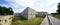 Beautiful view of Barletta Castle, Apulia, Italy. Wide angle. Panoramic banner