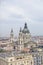 Beautiful view of the Basilica of Saint Stephen and the historic center of Budapest