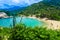 Beautiful view of beach at Cabo San Juan,Tayrona Natural National Park, Colombia