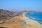 Beautiful view of the beach and mountains from Goseong Unification Observatory in South Korea.