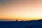 Beautiful view of the beach at the sunset. Mar de las Pampas. Argentina.