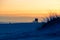 Beautiful view of the beach at the sunset. Mar de las Pampas. Argentina.