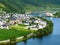 Beautiful view of the bend of the Moselle river