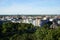 A beautiful view of Berlin opens from the observation deck of the historic Flakturm Humboldthain anti-aircraft tower.