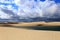 Beautiful view of the blue lagoons in Lencois Maranhenses national park, Brazil